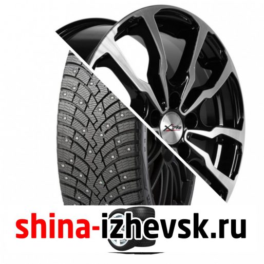 Колесо в сборе Pirelli Winter Ice Zero 2 215/65 R16 T 102 + X-trike X117 6.5xR16 5×112 ET45 DIA57.1 Черный глянцевый с полированной лицевой поверхностью в Ижевске